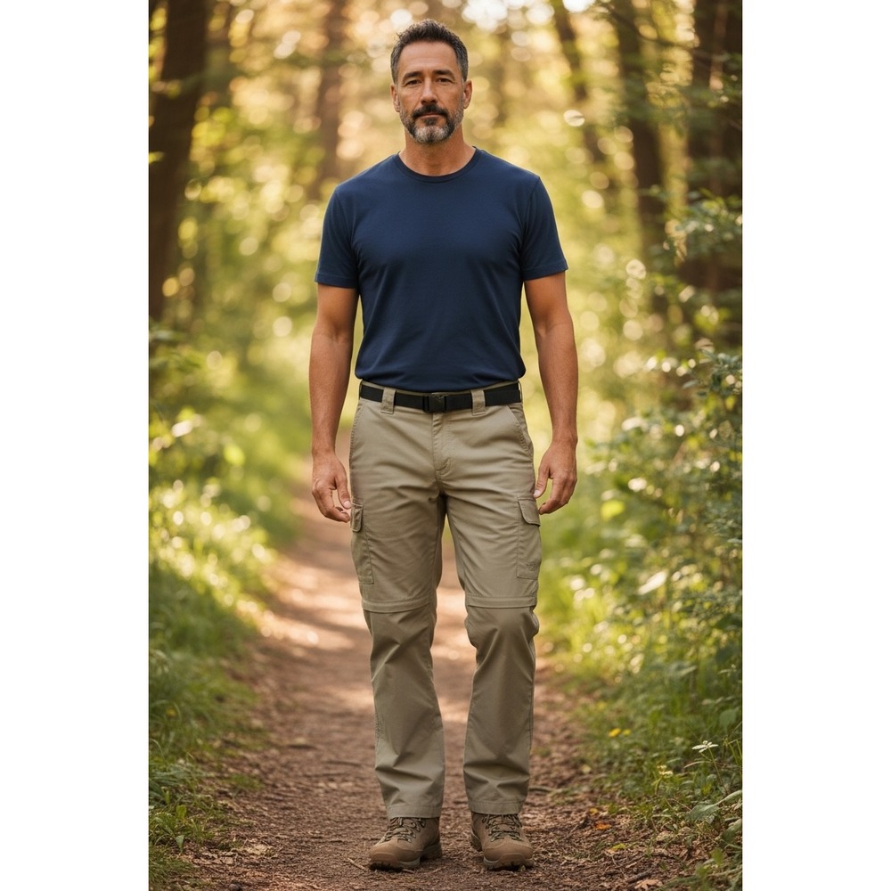 Cargo Tactical Utility Convertible Zip Off Pants‎ Green Hiking Men's XXL